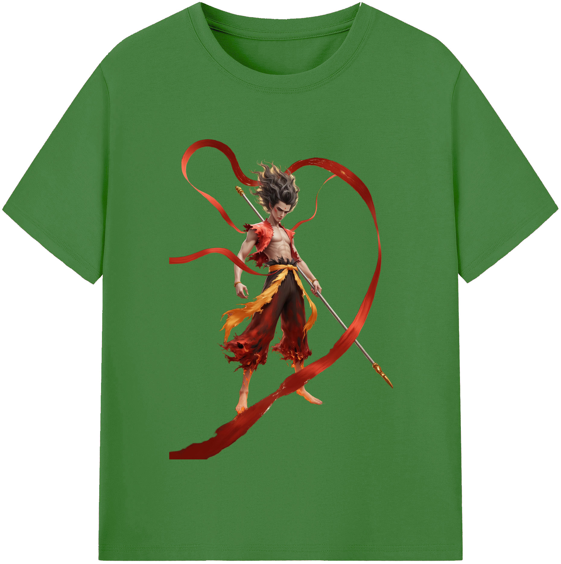 （画像用） Ne Zha 2 ナタ 魔童の大暴れ レディースカジュアルプリントTシャツ（綿100％）